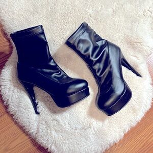 Black Platform Booties